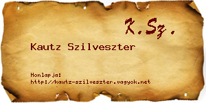Kautz Szilveszter névjegykártya